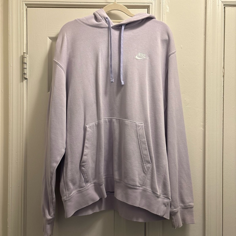 Nike Lavender Pullover Hoodie with Small White Logo